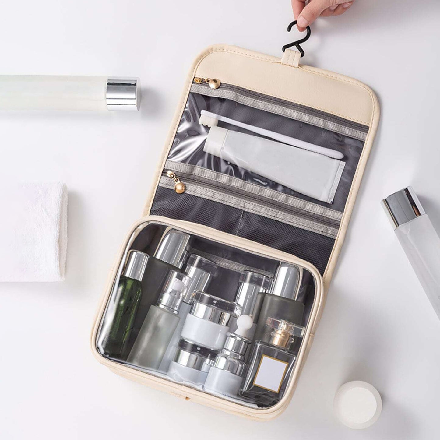 Transparent Portable Cosmetic Bag