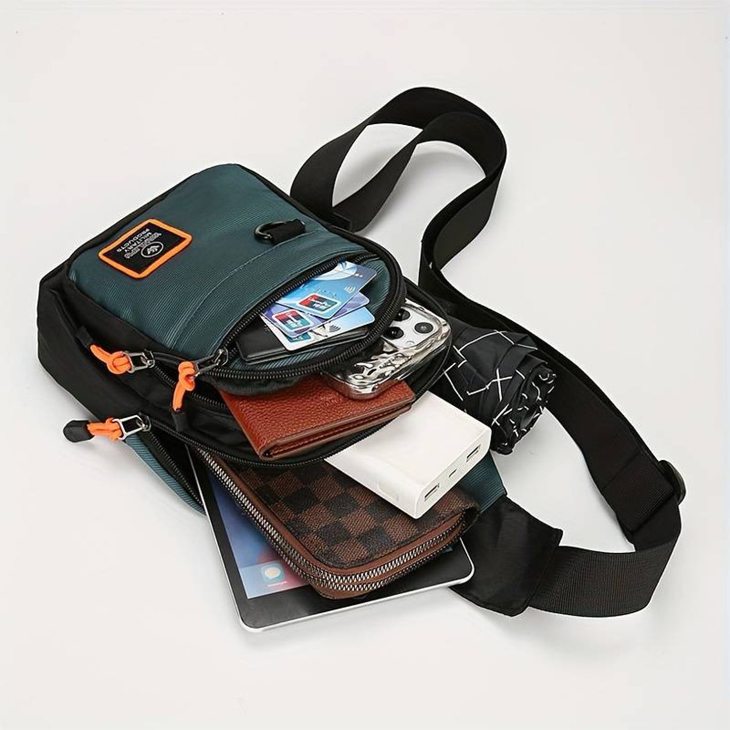 Men's Waterproof Nylon Crossbody Bag