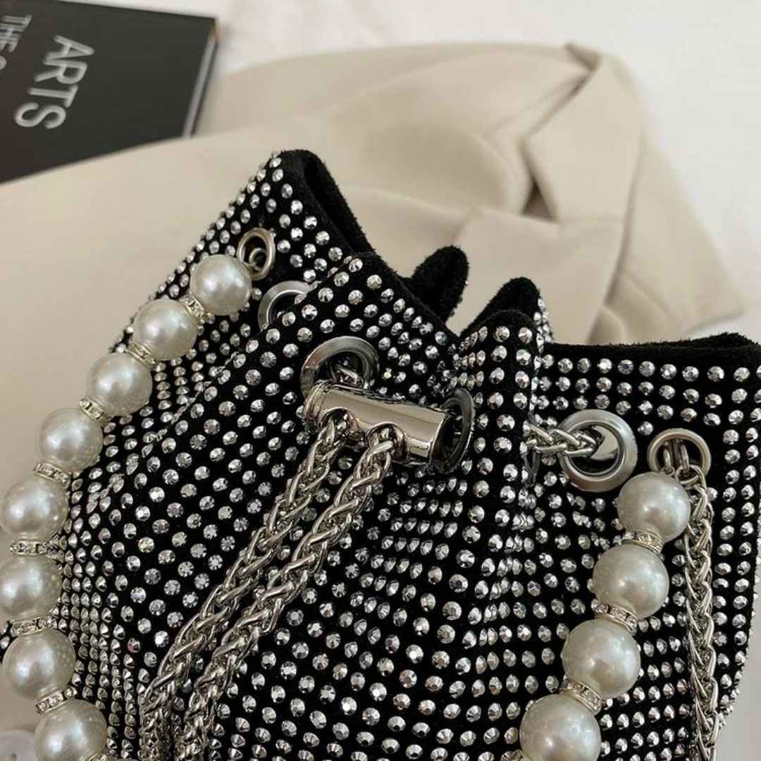 Rhinestone Clutch Pearl Handbag