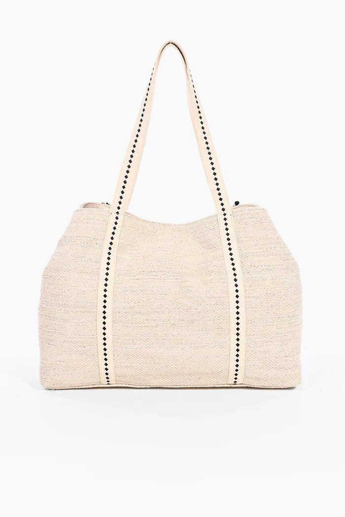 Golden Glam Hand-Beaded Metallic Tote