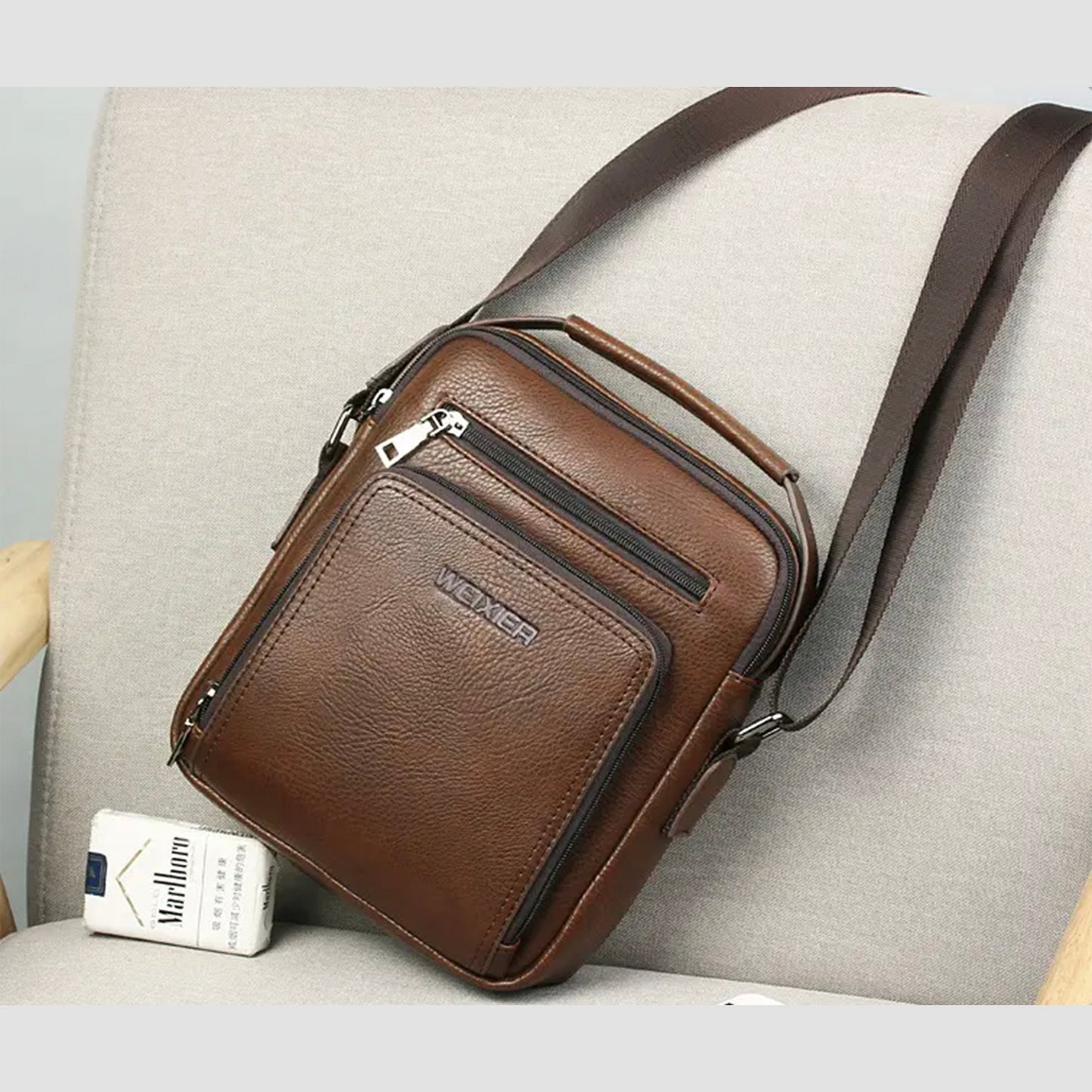 Traveler's Mercerized Organizer Messenger Bag
