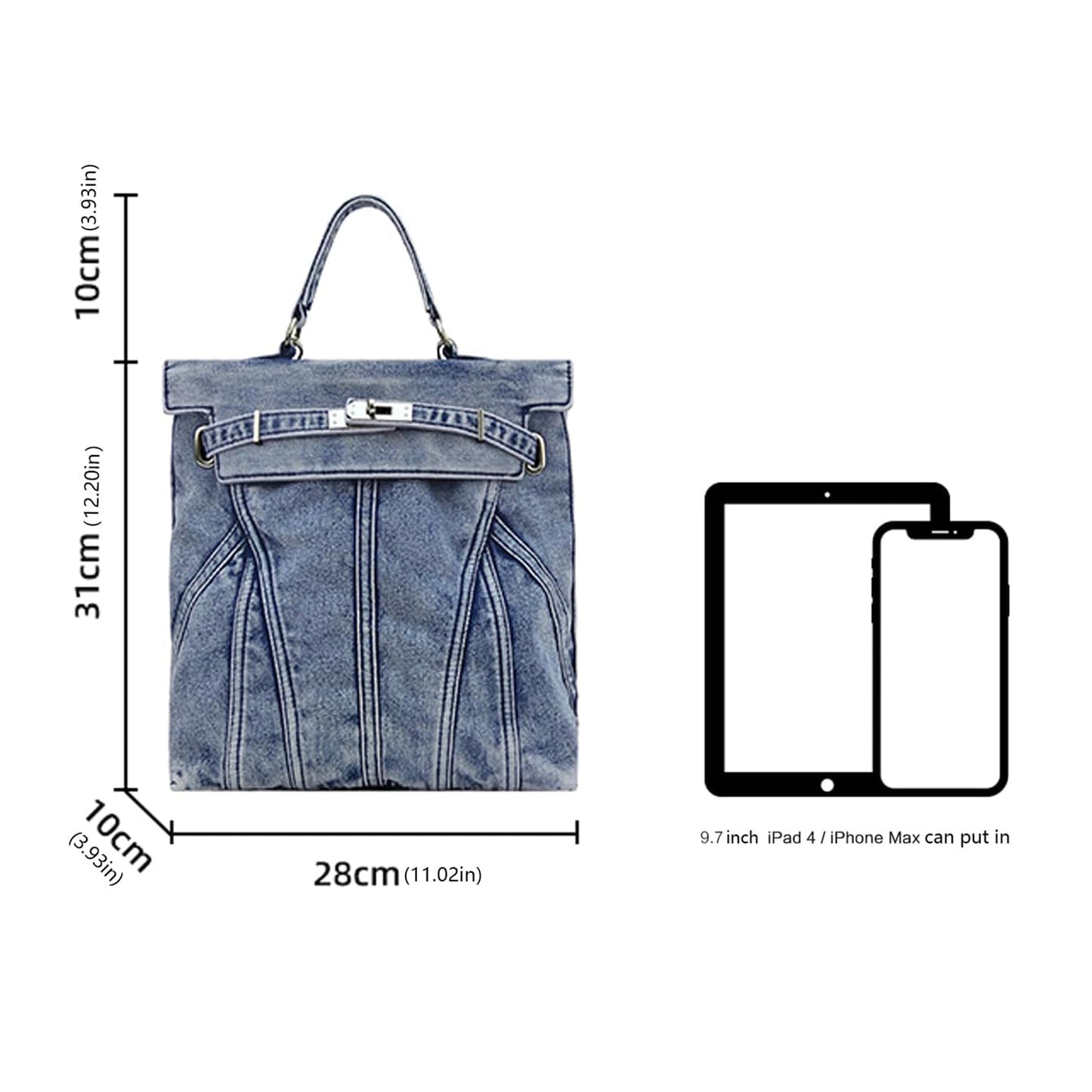 Retro Denim Bagpack