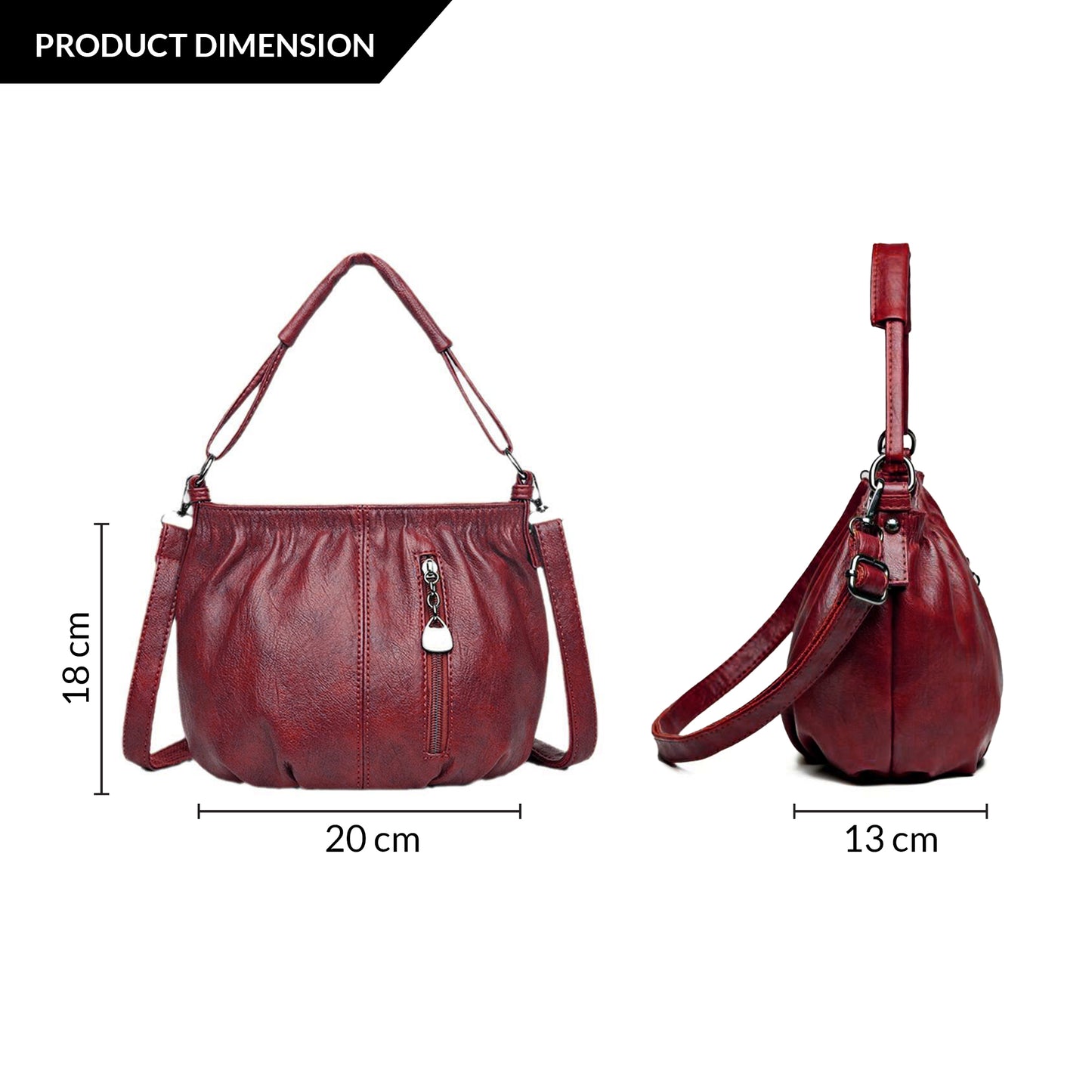 LuxeLeather Urbanite Bucket Bag