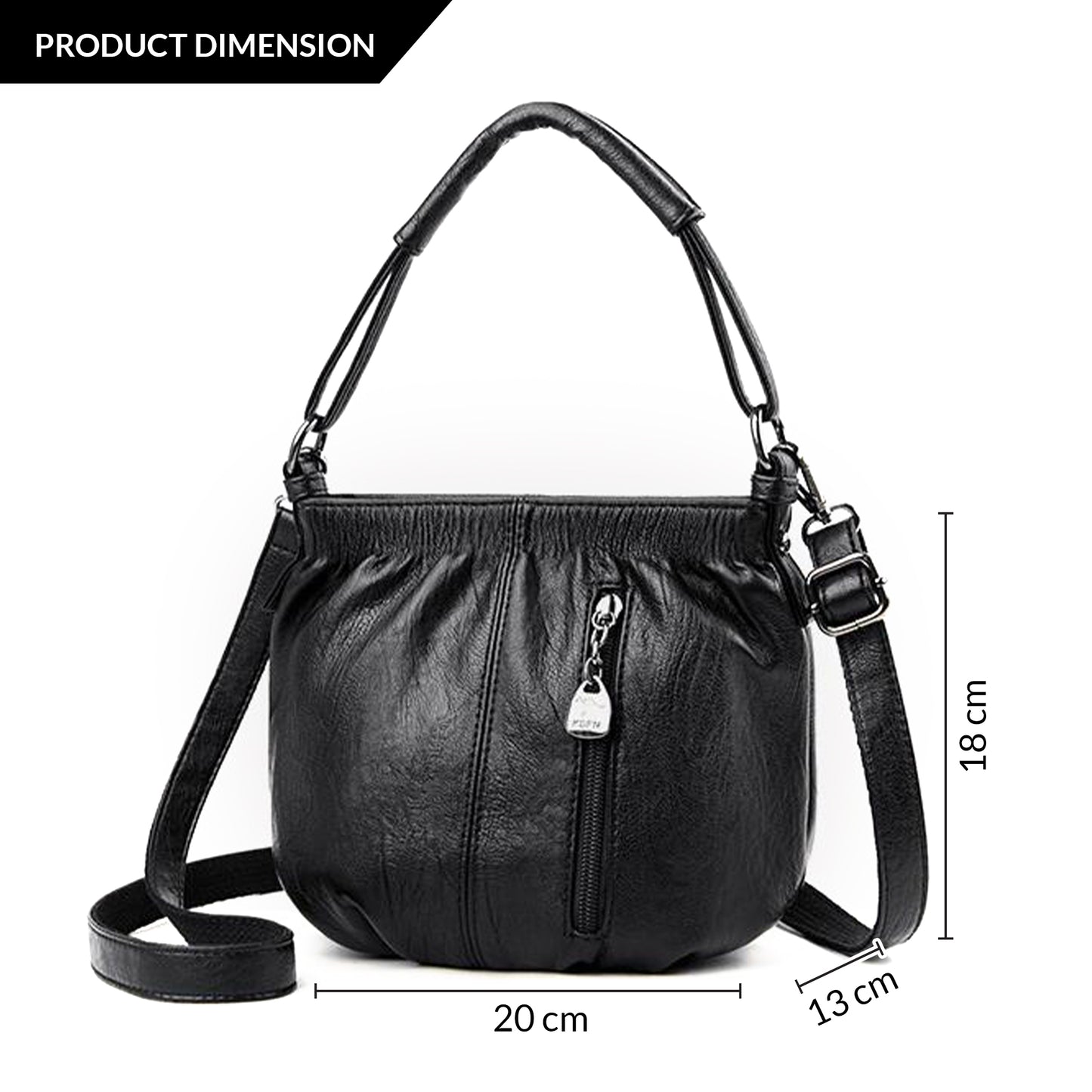 LuxeLeather Urbanite Bucket Bag