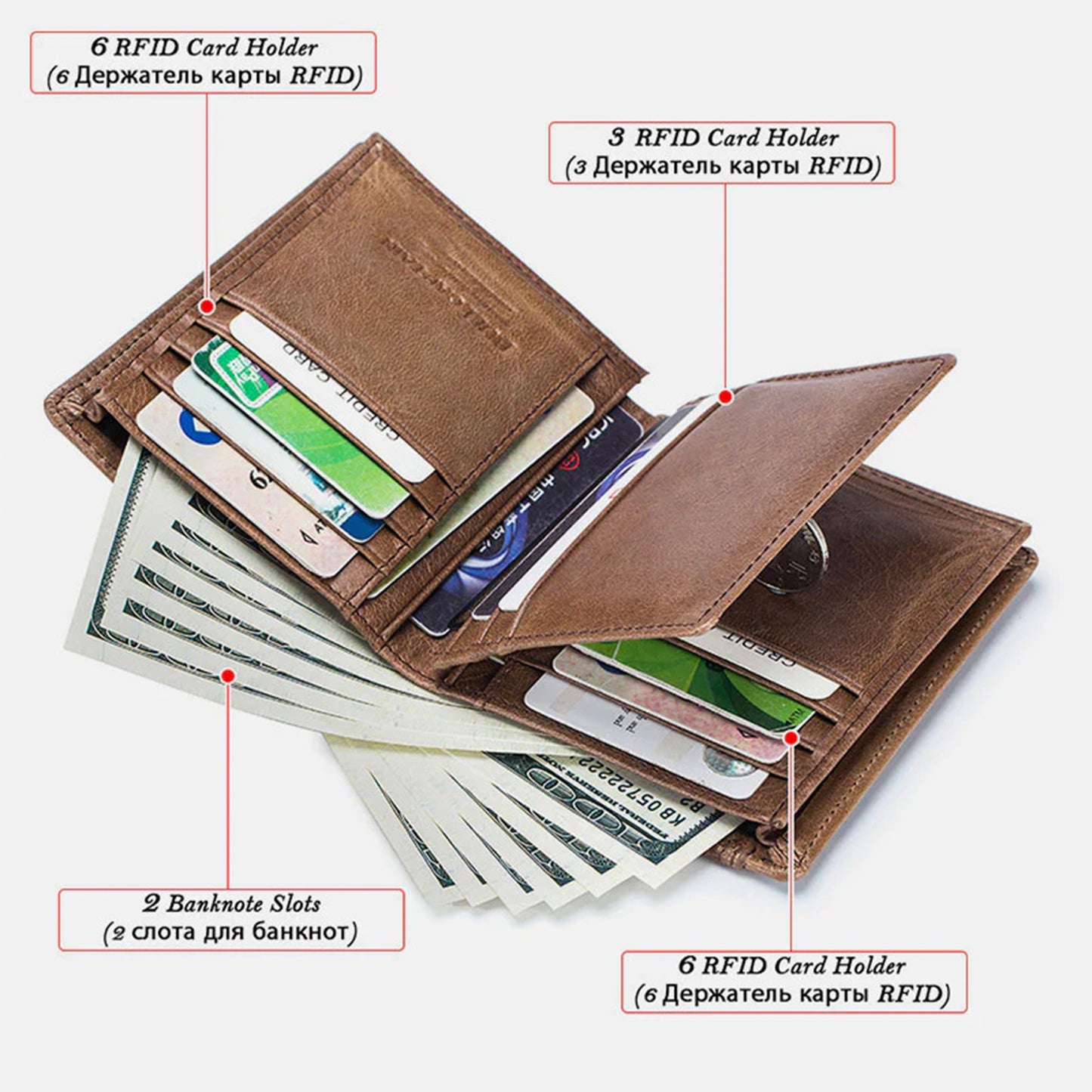 MultiHold Sleek RFID Shielded Vegan Leather Wallet