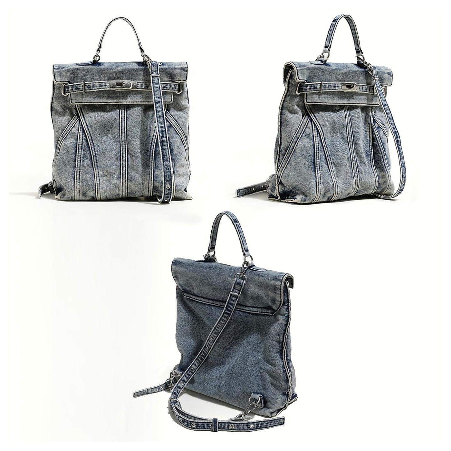 Retro Denim Bagpack