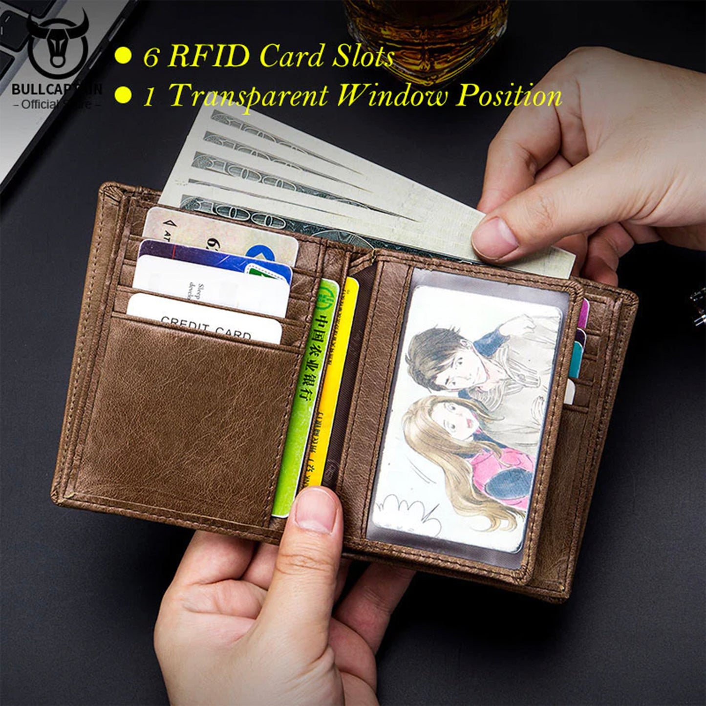 MultiHold Sleek RFID Shielded Vegan Leather Wallet
