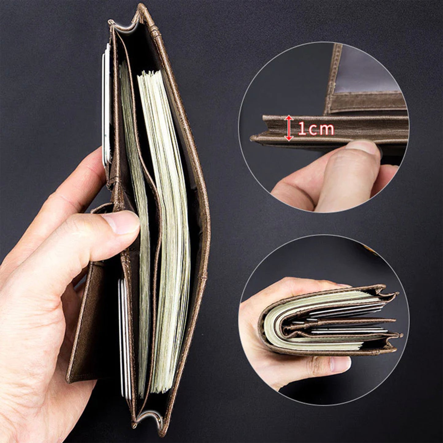 MultiHold Sleek RFID Shielded Vegan Leather Wallet