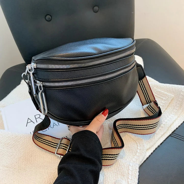 Fashionable Crossbody Saddle Bag