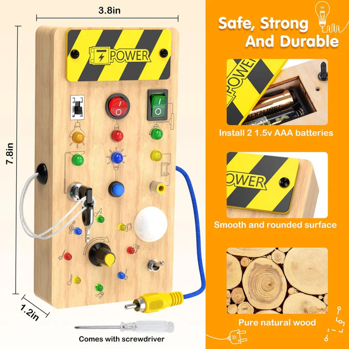 Montessori Wooden Smart Play Switchboard for Kid's